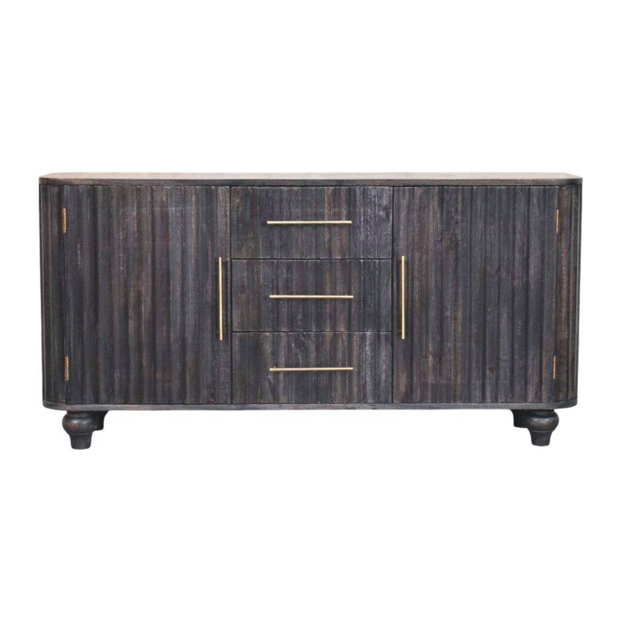 Front. Artisan Furniture - Artisan Furniture Solid Wood Savoy Sideboard - Carbon Ash.