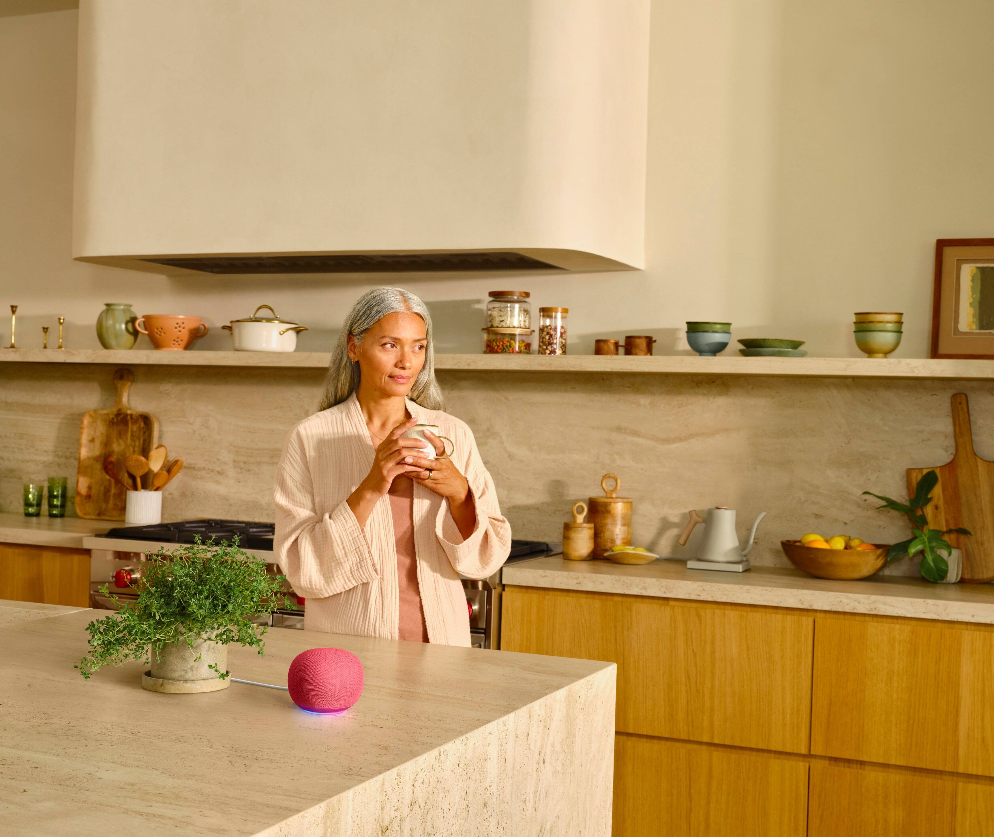 Alt View 8. Google - Home Speaker (Coming Spring 2026) - Smart Speaker with Gemini For Home Voice Assistant and 360-Degree Sound - Berry.