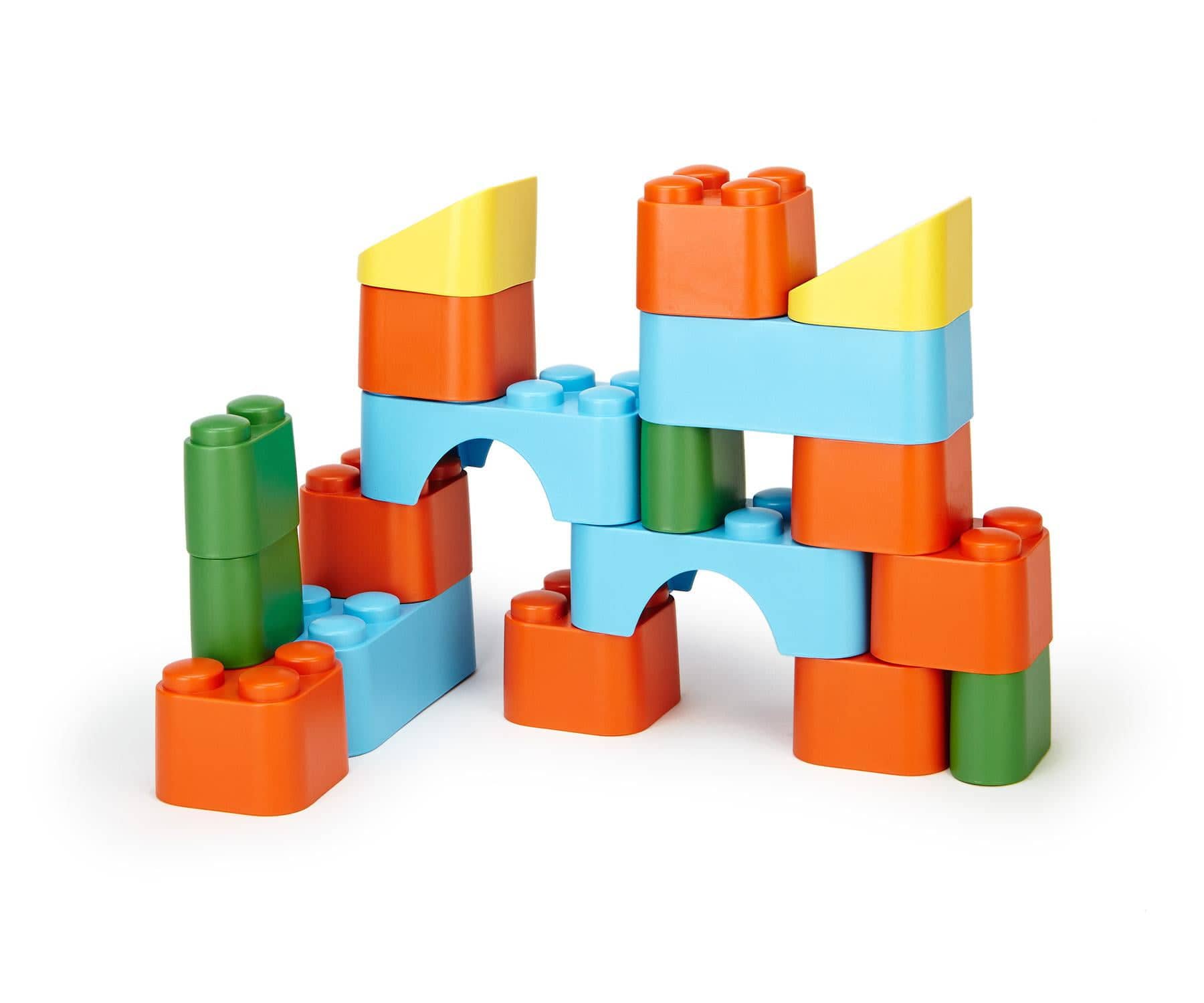 Green Toys - Bold Colored Shapes Building Block Set