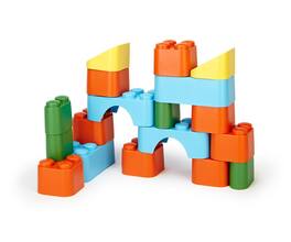 Green Toys - Bold Colored Shapes Building Block Set