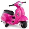 Front. Costway - Costway Kids Ride on Motorcycle with Training Wheels Headlight Horn 6V Battery For Kids Aged Over 3 Years - Pink.
