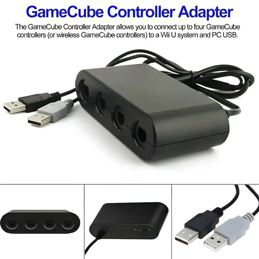 Kitcheniva Controller Adapter 4 Port For GameCube Nintendo Switch Wii U ...