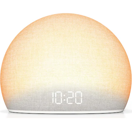 Front. Dazzed Corner - Sunrise Alarm Clock with White Noise, Natural Wake-Up Light - Classic White.