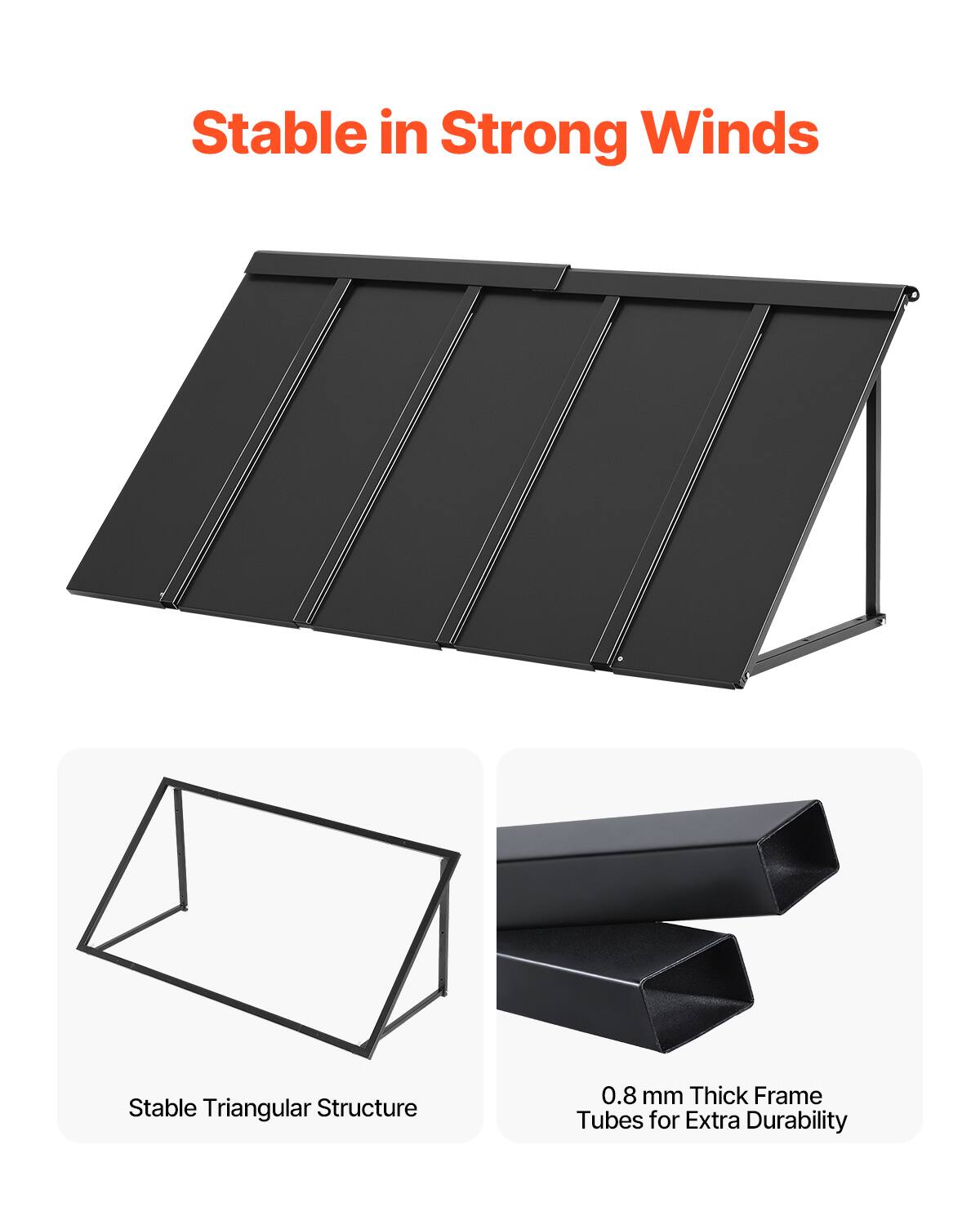 VEVOR Fixed Metal Awning 56 x 24 in, Window Awning Door Canopy