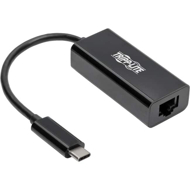Eaton Tripp Lite Series USB-C to Gigabit Network Adapter with Thunderbolt 3 Compatibility - USB 3.1 Type C - 1 - Black