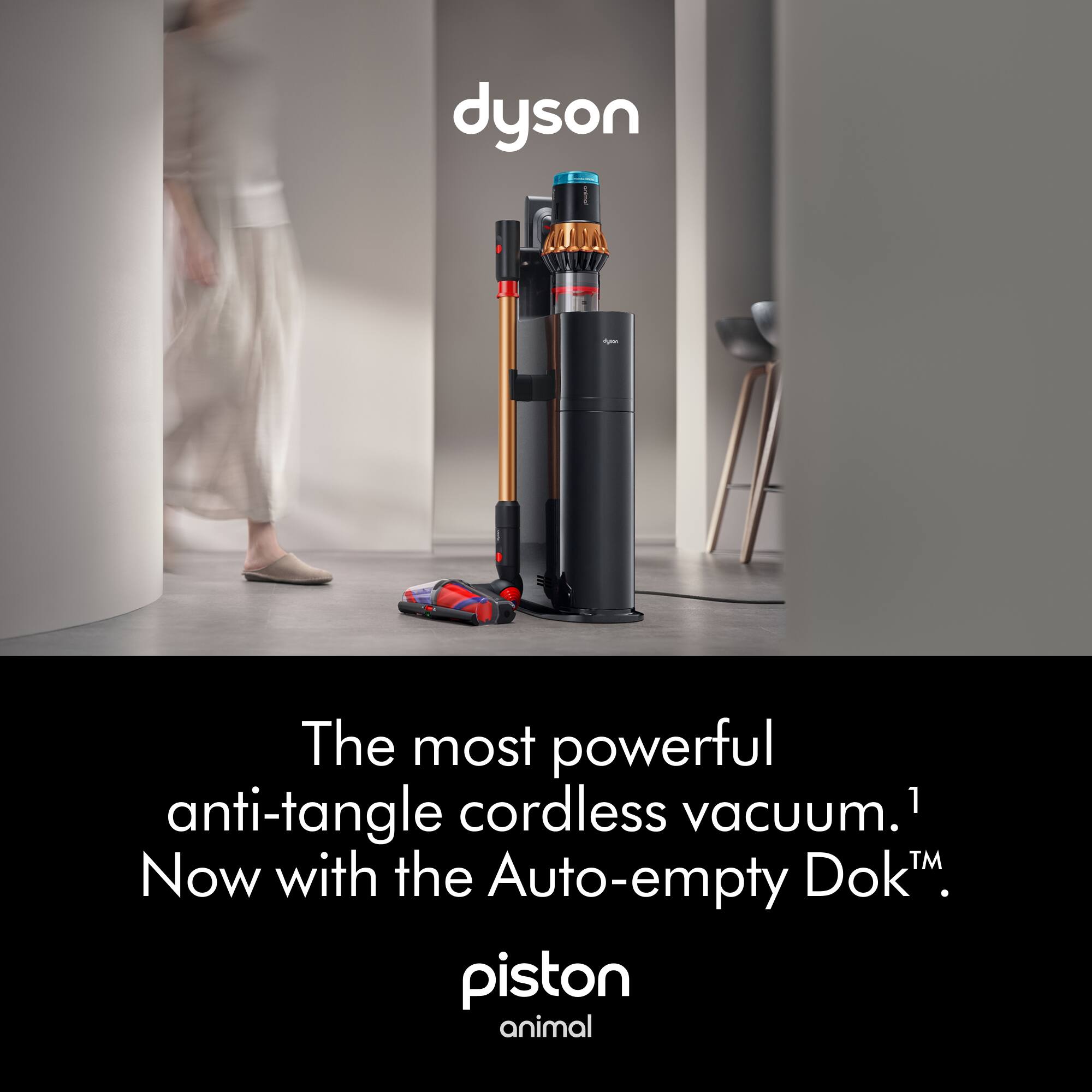 dyson - The most powerful anti-tangle cordless vacuum.1 1 TM Now with the Auto-empty DokTM. piston animal