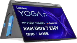 Lenovo - Yoga 7i 2-in-1 - Copilot+ PC - 16" FHD+ Touchscreen Laptop - Intel Core Ultra 7 256V 2024 - 16GB Memory - 512GB SSD - Luna Grey