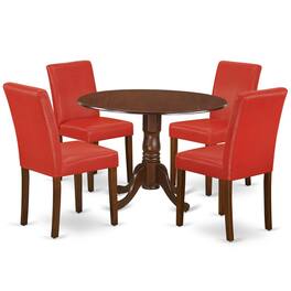 East West Furniture - Dining Room Set Mahogany - Brown