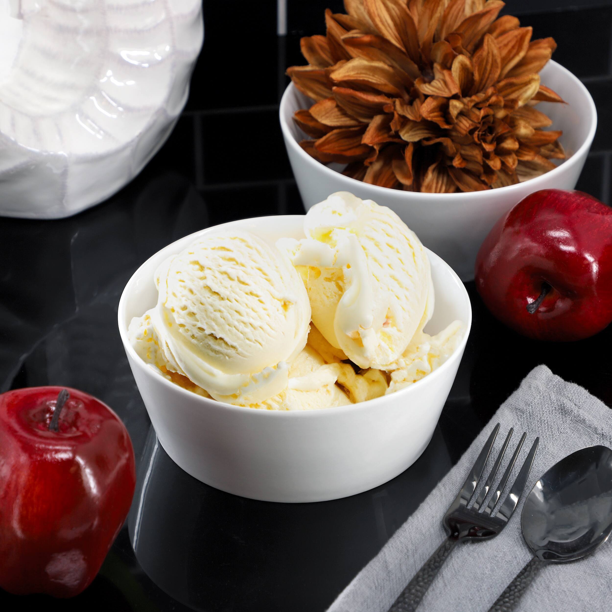 Alt View 4. Gibson - Gibson Home 2 Piece 6.75 Inch Round Fine Ceramic Side Bowl Sets in White - White.