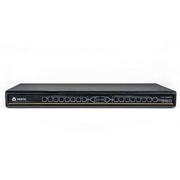 Vertiv - Cybex Secure Desktop KVM Switch, 8 Port, Common Access Card, Touch Screen Support, NIAP Version 4.0, TAA Compliant - Black
