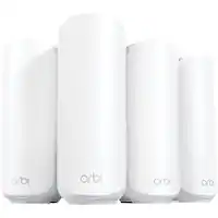 NETGEAR - Orbi 370 Series BE5000 Dual-Band Mesh Wi-Fi 7 System (4-pack) - White - Front_Zoom