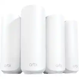 NETGEAR - Orbi 370 Series BE5000 Dual-Band Mesh Wi-Fi 7 System (4-pack) - White