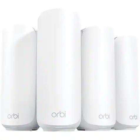 NETGEAR - Orbi 370 Series BE5000 Dual-Band Mesh Wi-Fi 7 System (4-pack) - White