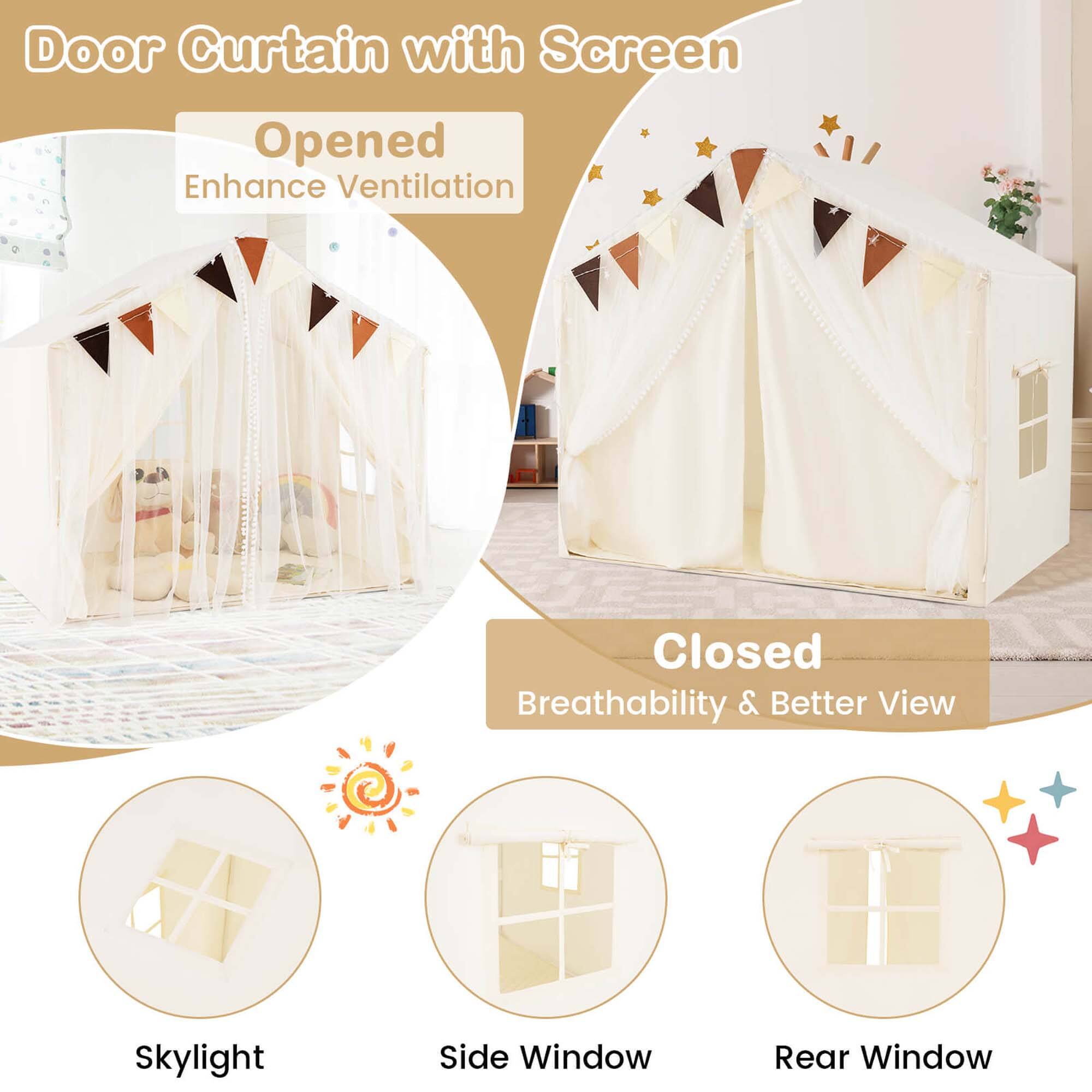 Door Curtain with Screen
Opened Enhance Ventilation
Closed Breathability & Better View
Skylight
Side Window
Rear Window