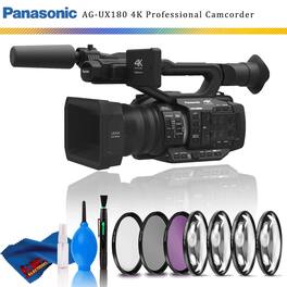 Panasonic - AG-UX180 4K Premium Professional Camcorder + Filter Kit