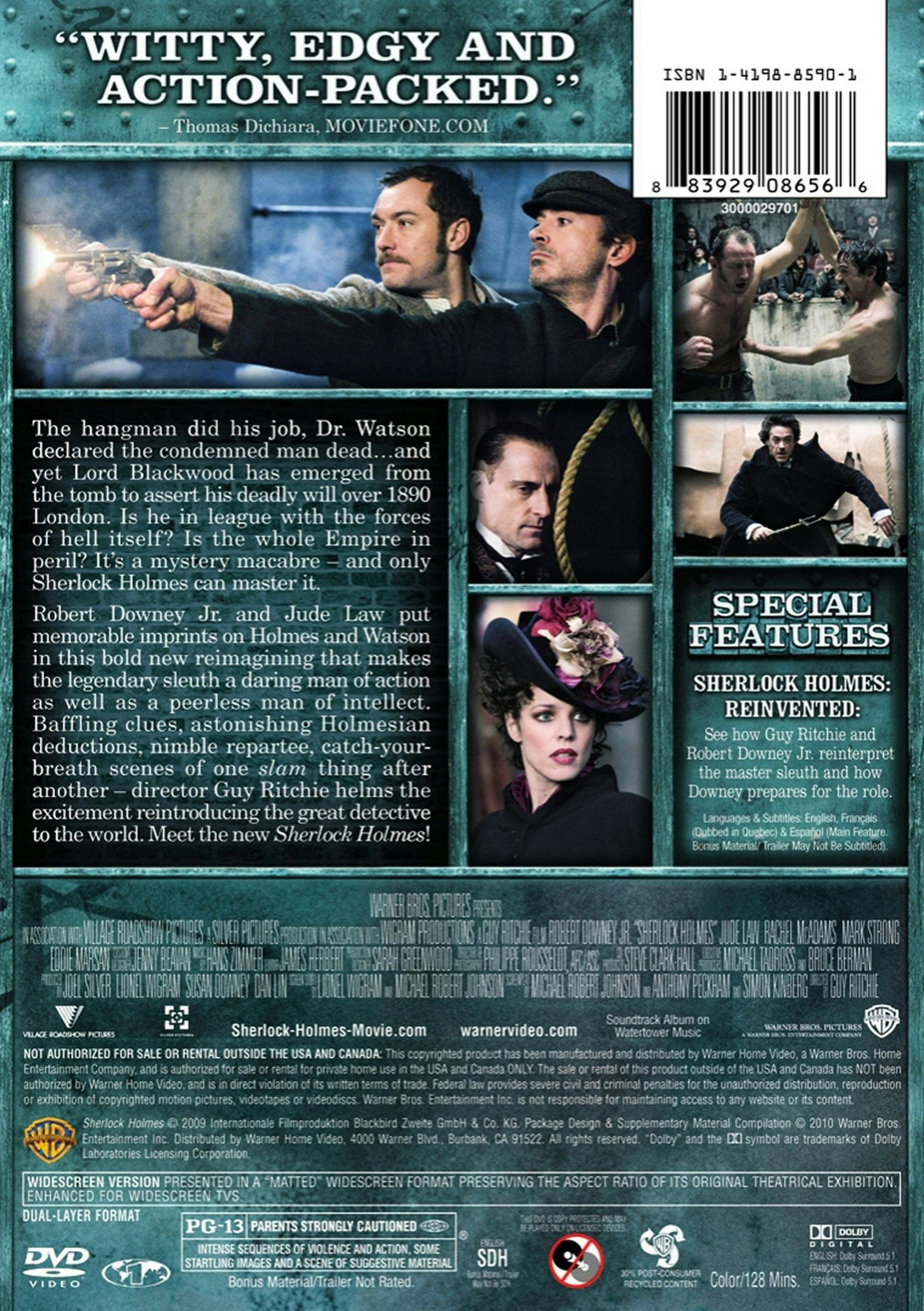 Back. Sherlock Holmes (DVD Widescreen) [DVD].