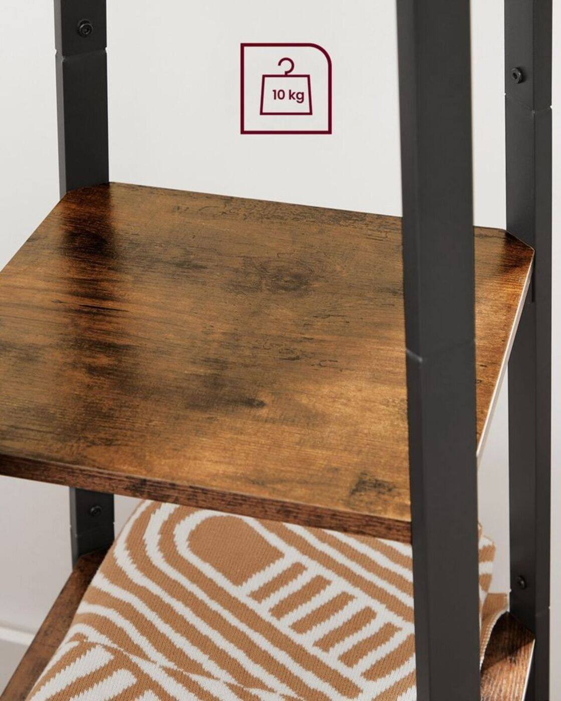 Alt View 1. Songmics Home - Freestanding Entryway Organizer with Hooks and Storage Shelves for Hats Shoes and Accessories - Brown.