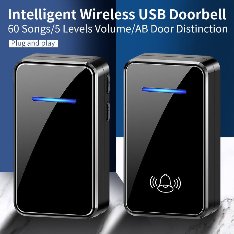 Intelligent Wireless USB Doorbell  
60 Songs/5 Levels Volume/AB Door Distinction  
Plug and play