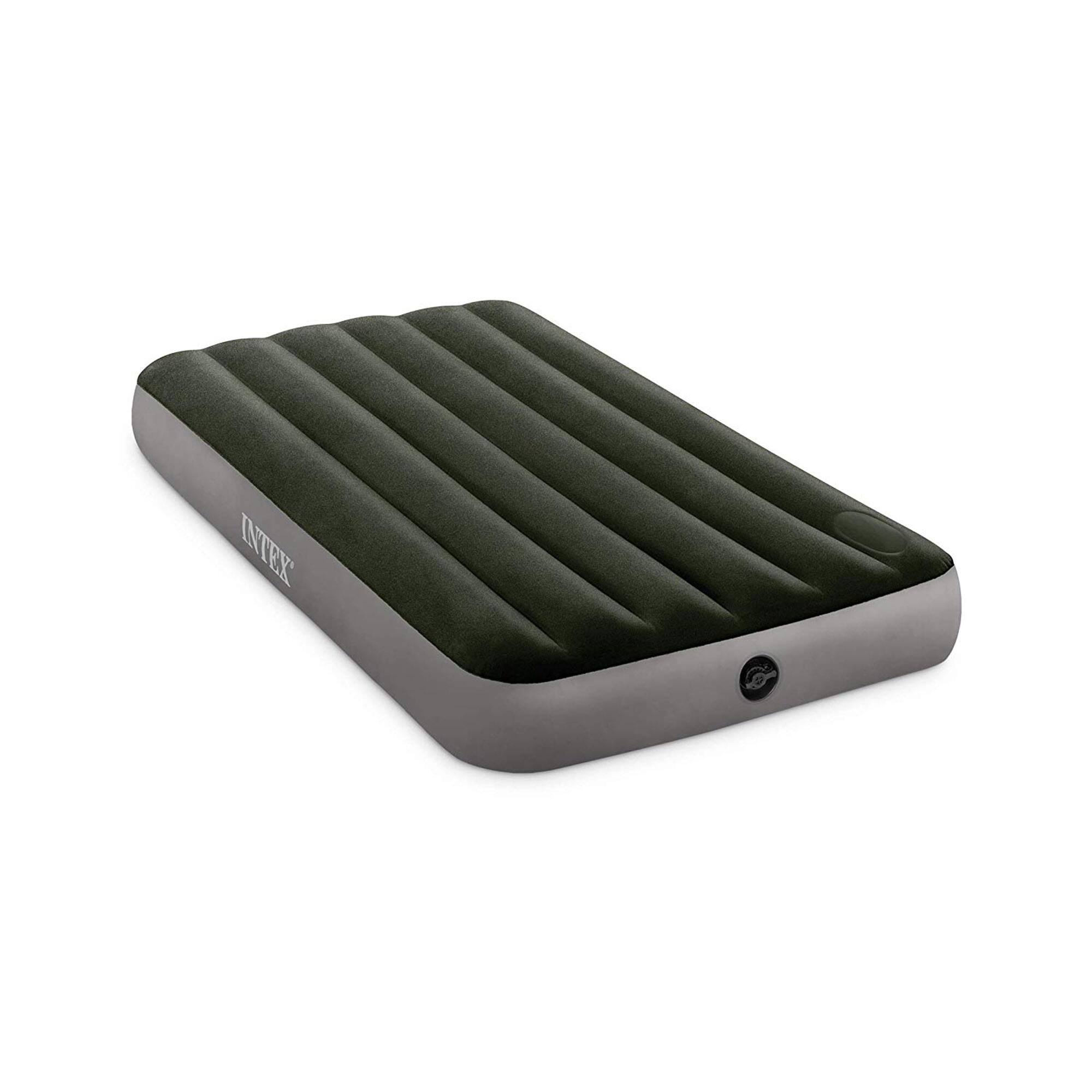 Alt View 1. Intex - Intex Dura-Beam Series Downy Airbed with Built-In Foot Pump, Queen Size (3 Pack) - Gray.