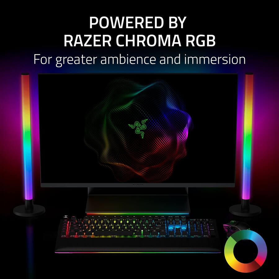 Razer Aether Standing Light RGB LED Light Bars Black RZ43-05320100-R3UC ...
