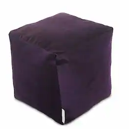 Majestic Home - Cube Pouf Villa Aubergine - Purple
