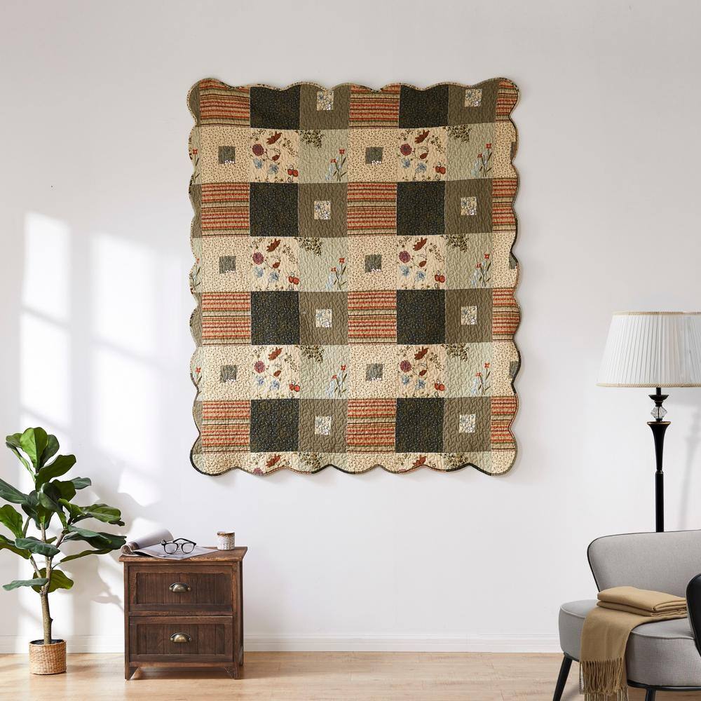 Alt View 1. Greenland Home Fashions - Greenland Home Fashions Barefoot Bungalow Sedona Accessory Throw - 50x60", Multi - Multi.
