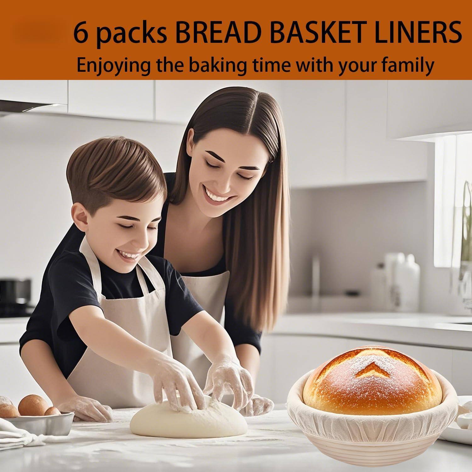 6 packs BREAD BASKET LINERS  
Enjoying the baking time with your family
