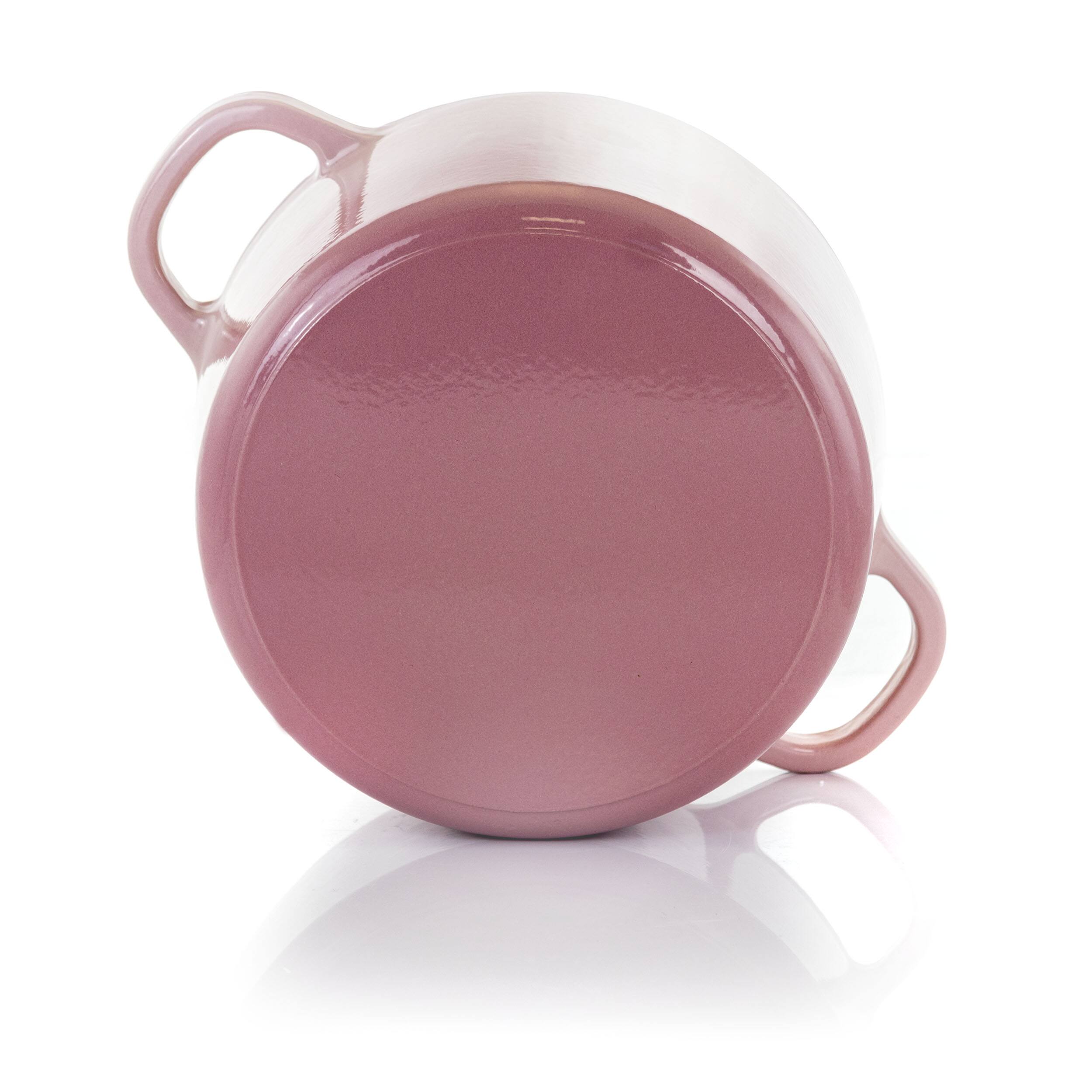 Alt View 2. Crockpot - Crock-Pot Artisan 2 Piece 7 Quarts Enamled Cast Iron Dutch Oven in Blush Pink - Blush Pink.