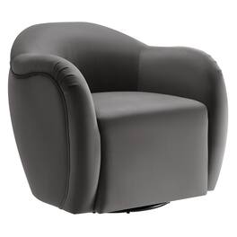 Compose Performance Velvet Swivel Armchair by Modway - Gray
