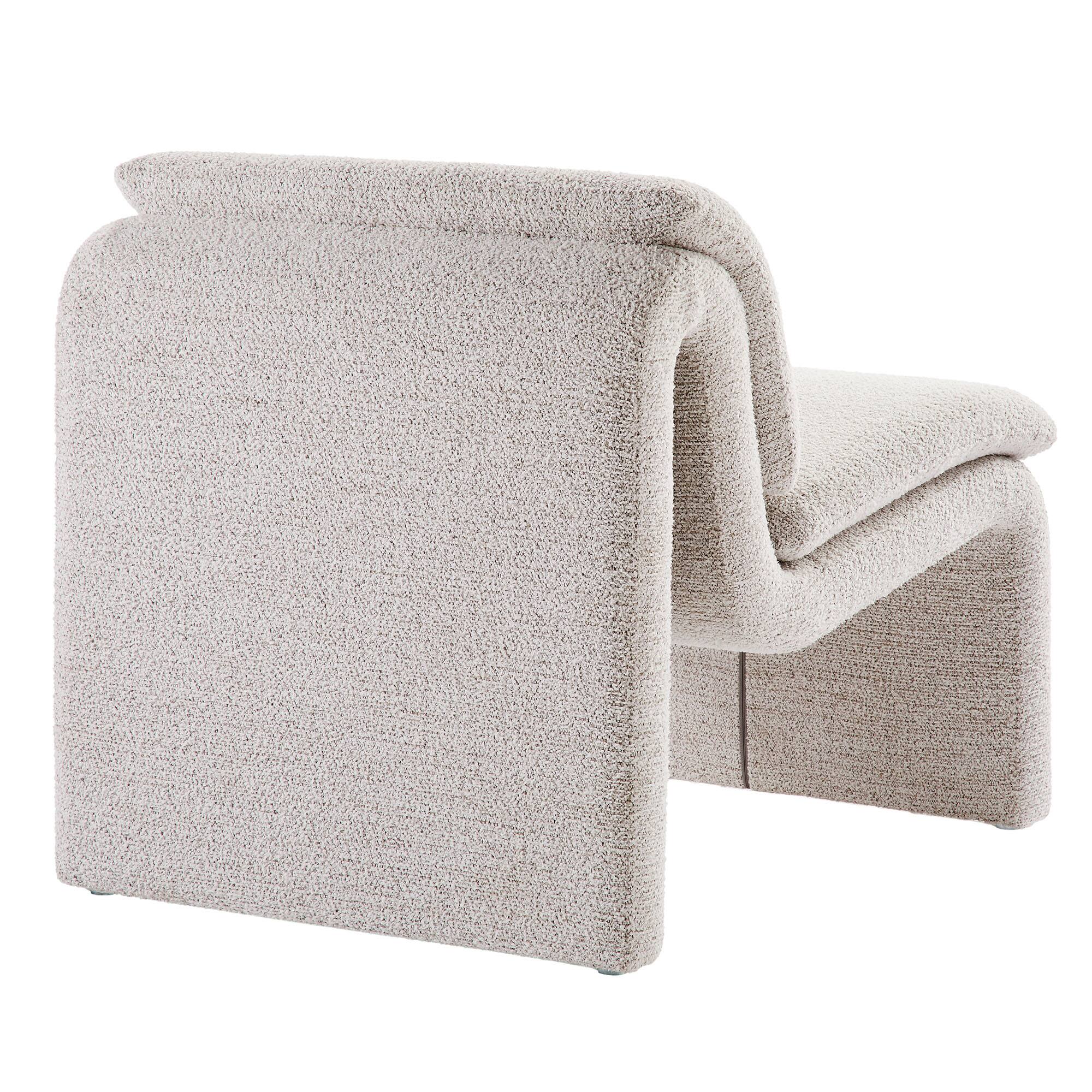 Alt View 3. Modway - Dune Boucle Upholstered Armless Accent Chair by Modway - Parchment.