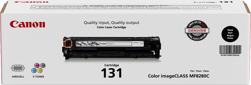 Canon 131 Toner Cartridge Black CARTRIDGE 131 BLACK - Best Buy