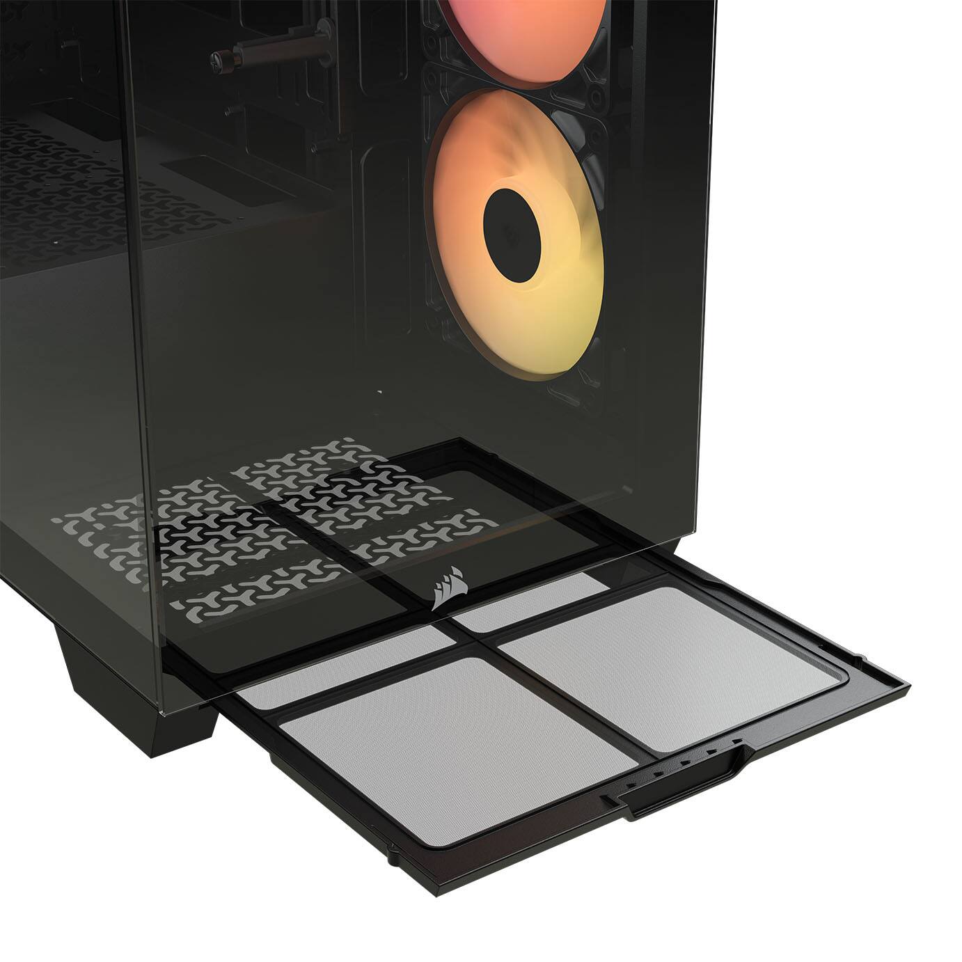 Alt View 11. CORSAIR - 3500X RS-R ARGB ATX Mid-Tower PC Case - Black.
