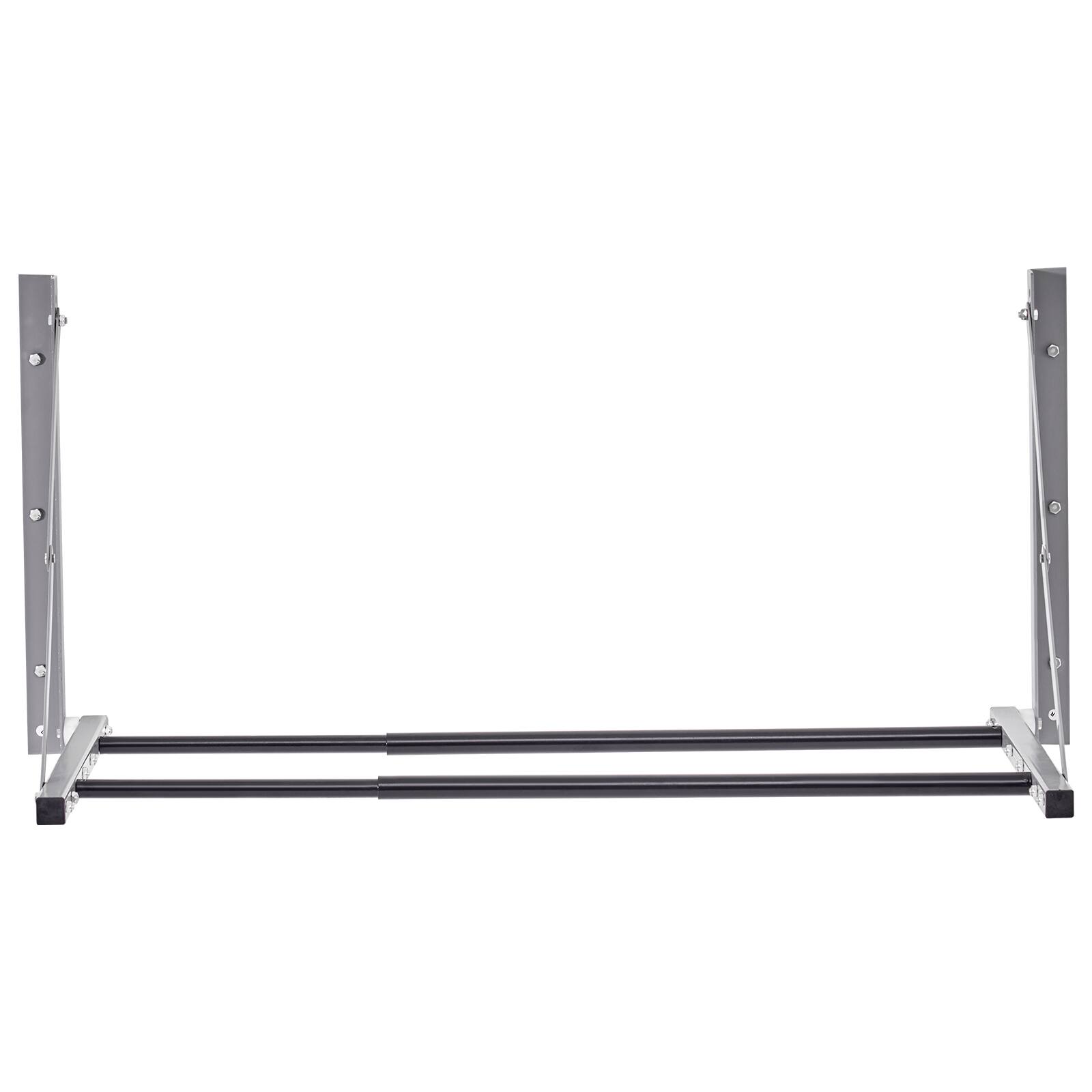 Alt View 5. VEVOR - Wall Mounted Folding Tire Rack, 32" - 48" Adjustable Tire Rack, Q235 Heavy-Duty Steel Tire Storage Rack - Grey.