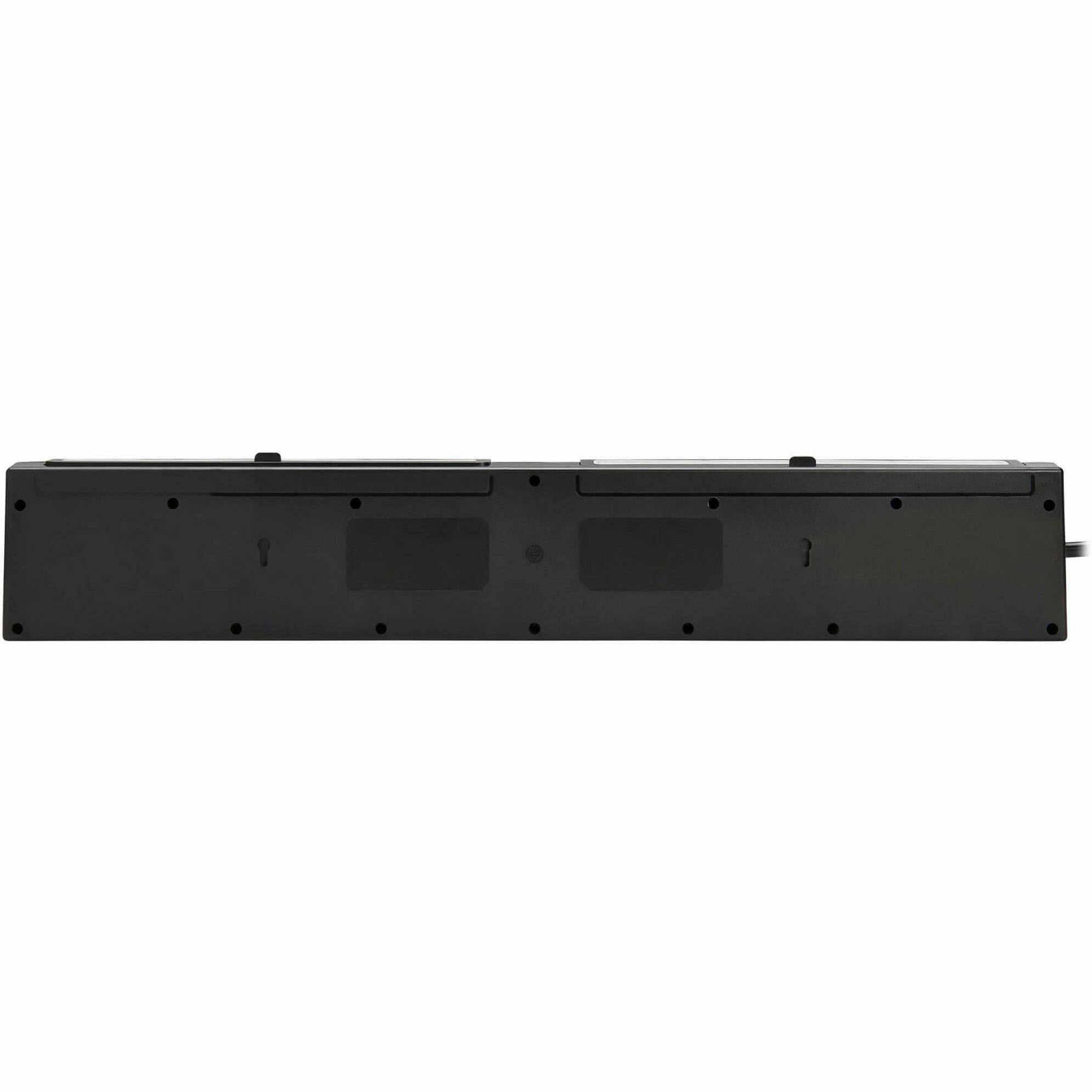 Alt View 7. Tripp Lite - 10-AC Outlet 2-USB Port 1350-Joule Surge Protector Power Strip Swivel Light Bars 6-Ft Cord TLP1006USB - Black.
