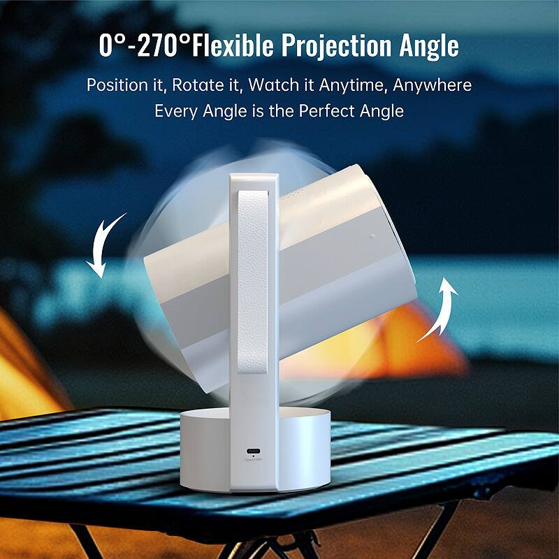 0°-270° Flexible Projection Angle  
Position it, Rotate it, Watch it Anytime, Anywhere  
Every Angle is the Perfect Angle