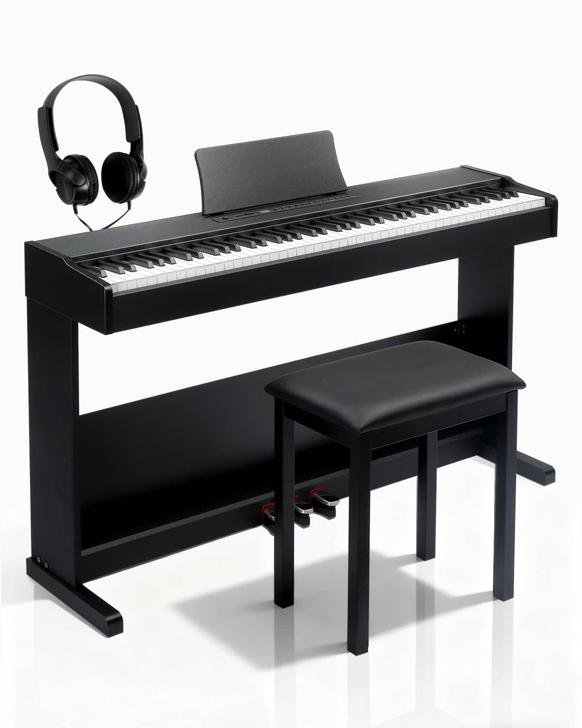 Winado - Fully Weighted Keyboard Piano 88 Keys Electric Piano with Bench, Headphones, Musical Sheet