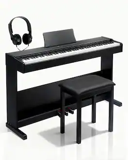 Winado - Fully Weighted Keyboard Piano 88 Keys Electric Piano with Bench, Headphones, Musical Sheet