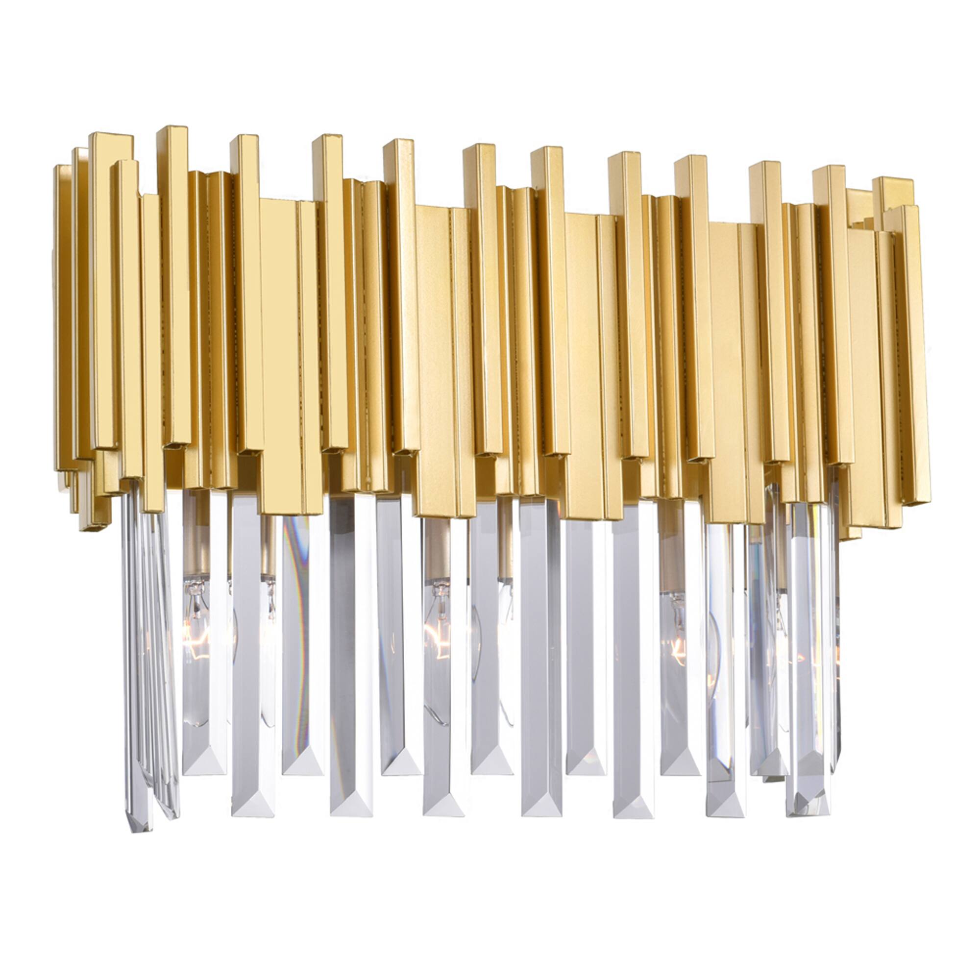 Angle. CWI Lighting - Deco 3 Light Vanity Light With Medallion Gold Finish - Medallion Gold.