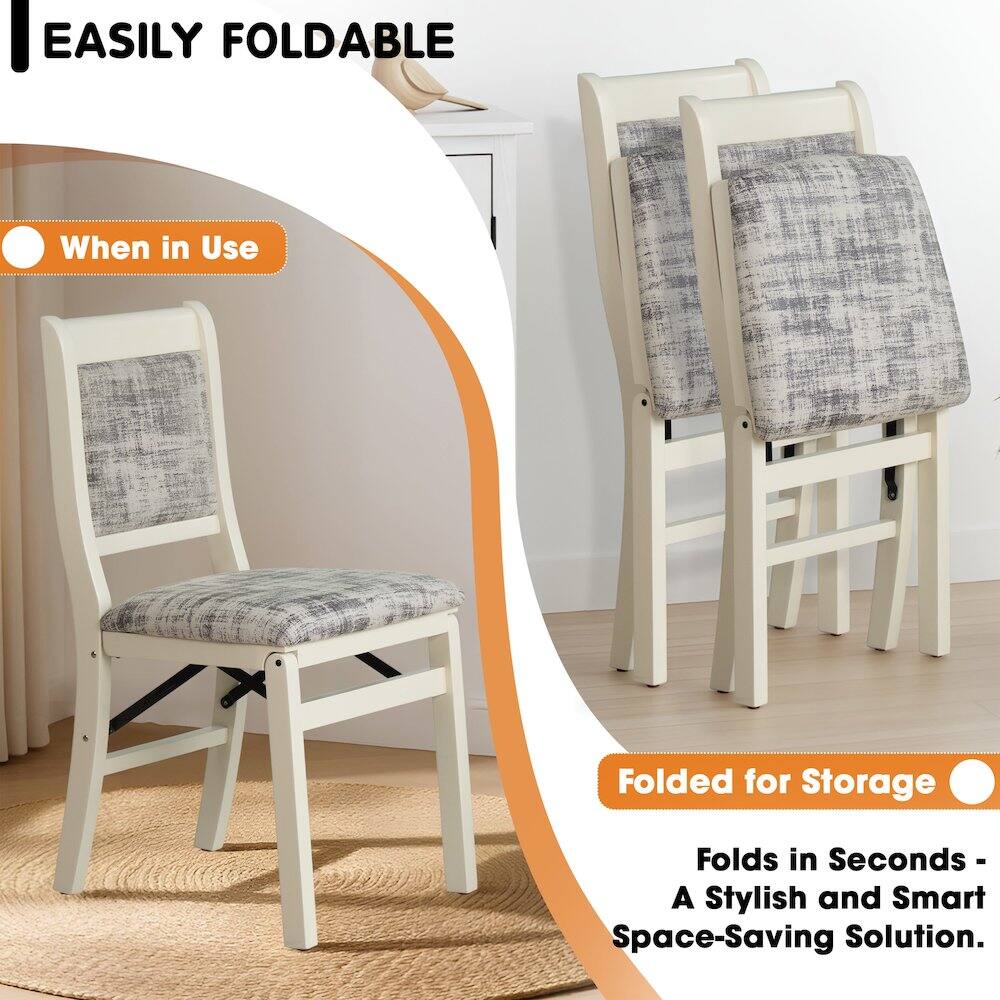 EASILY FOLDABLE

When in Use

Folded for Storage

Folds in Seconds - A Stylish and Smart Space-Saving Solution.