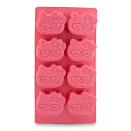 Silver Buffalo - Sanrio Hello Kitty Hearts Silicone Ice Cube Tray | Makes 8 Cubes - Pink