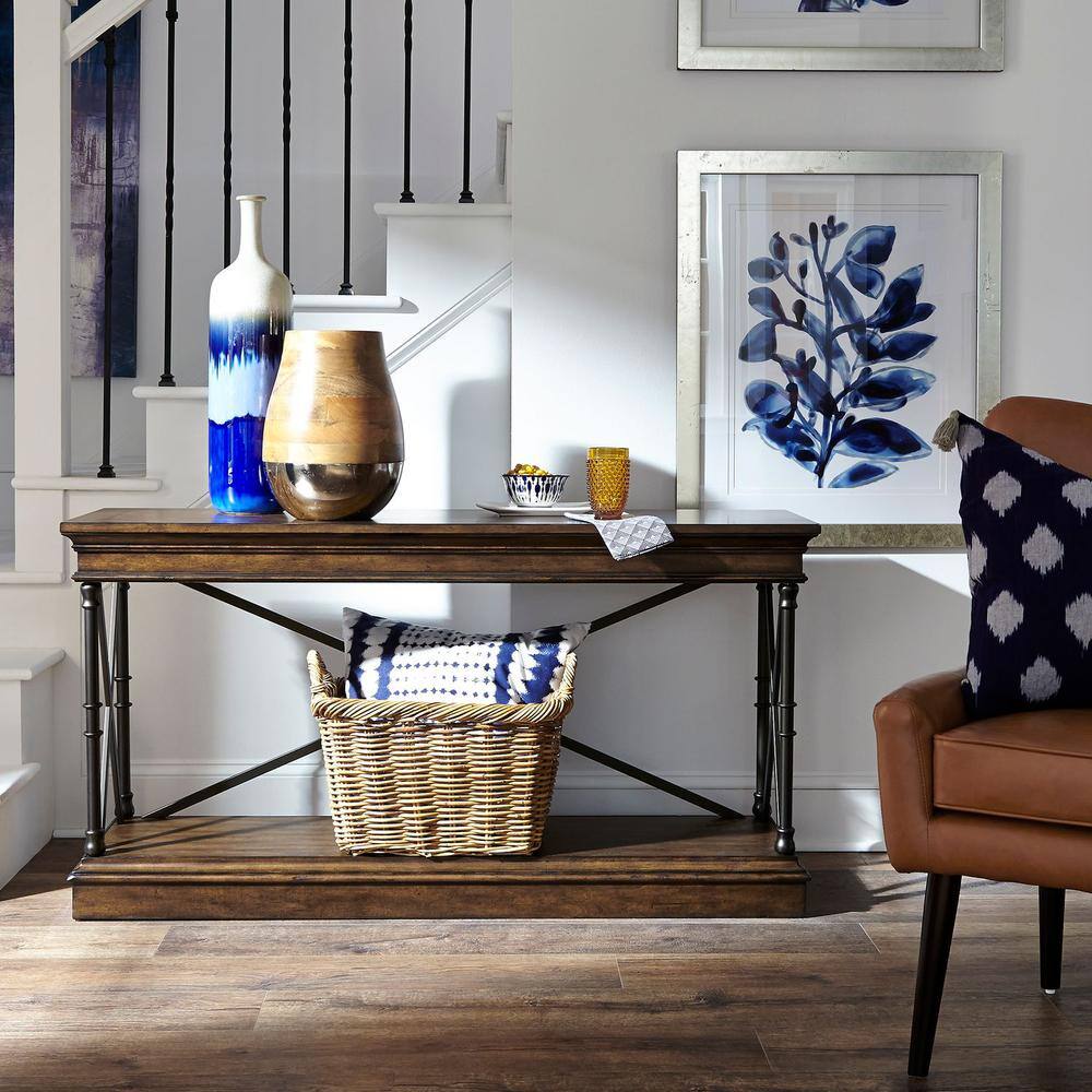 Alt View 2. Liberty Furniture Industries - Tribeca Sofa Table in Cordovian Brown - Brown.