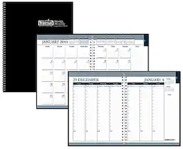House of Doolittle - 2026 8.5" x 11" Calendar Year Weekly & Monthly Appointment Book, Faux Leather Cover - Black