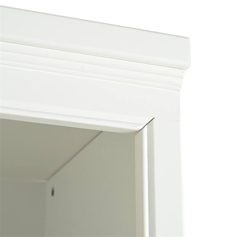 Alt View 7. HTUTWOO - 75'' Freestanding Display Bookshelf – Farmhouse Bookcase with Storage & Cabinet, Wooden Organizer Pantry for Home - White.