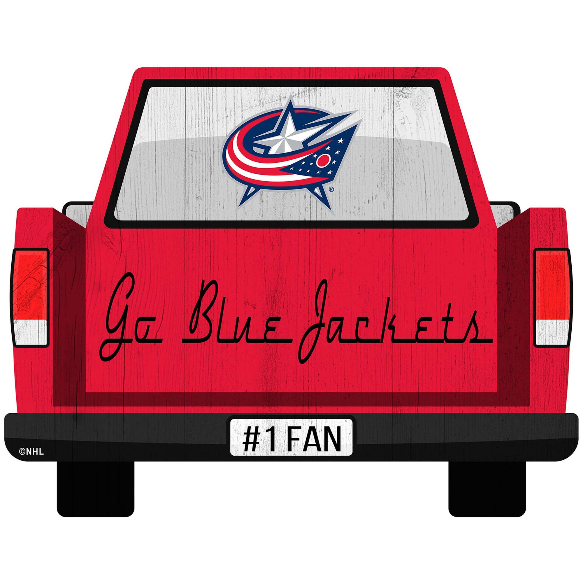 Columbus Blue Jackets 12'' x 12'' Truck Back D-cor