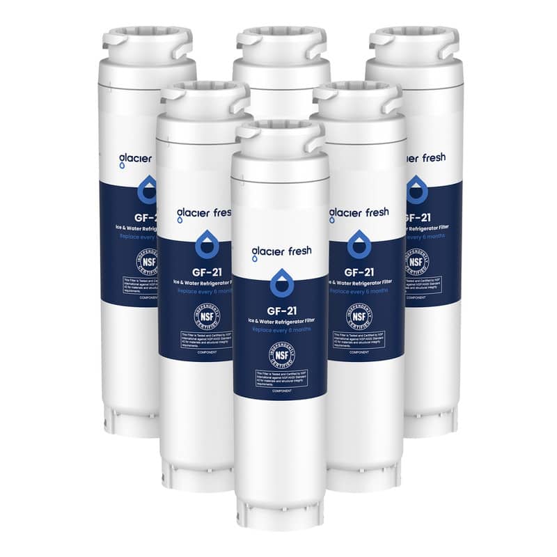 GLACIER FRESH - Refrigerator Water Filter Replacement for Bosch 00644845, compatible with 9000077104, 9000194412, 6 Pack