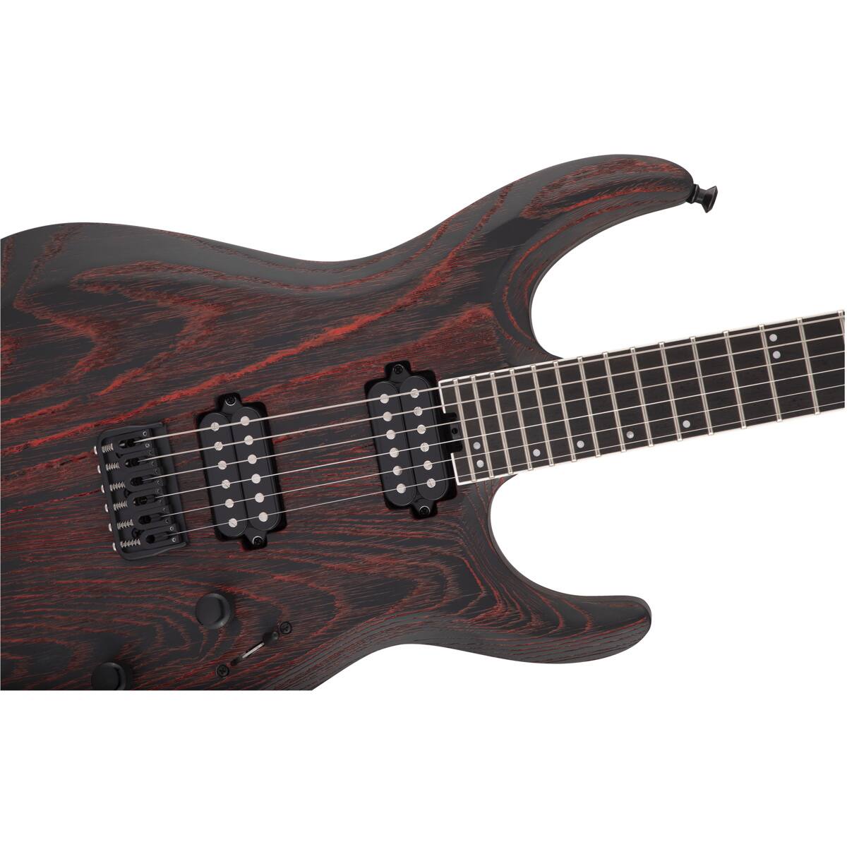 Alt View 5. Jackson - Jackson Pro Dinky DK2 Modern Ash HT6 Electric Guitar, Ebony, Baked Red.