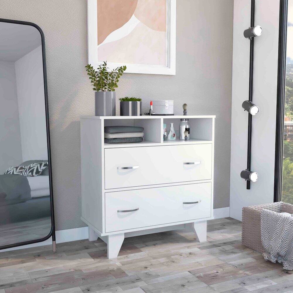 Alt View 2. TuHome - Portnova Dresser White MDF - White.