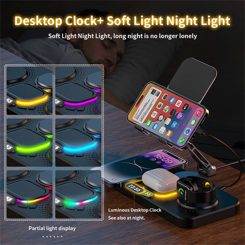 Desktop Clock+ Soft Light Night Light

Soft Light Night Light, long night is no longer lonely

Partial light display

Luminous Desktop Clock
See also at night.