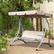 Angle. Outsunny - Outsunny 3-Seat Outdoor Porch Swing Chair Patio Swing Glider with Adjustable Canopy.
