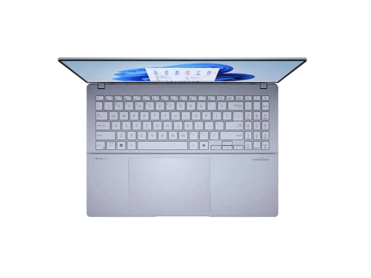 Alt View 2. ASUS - ASUS Vivobook S16 16" OLED Intel Core Ultra 9-285H 32GB 1TB SSD Intel Arc Win 11 Pro - Mist Blue - Mist Blue.